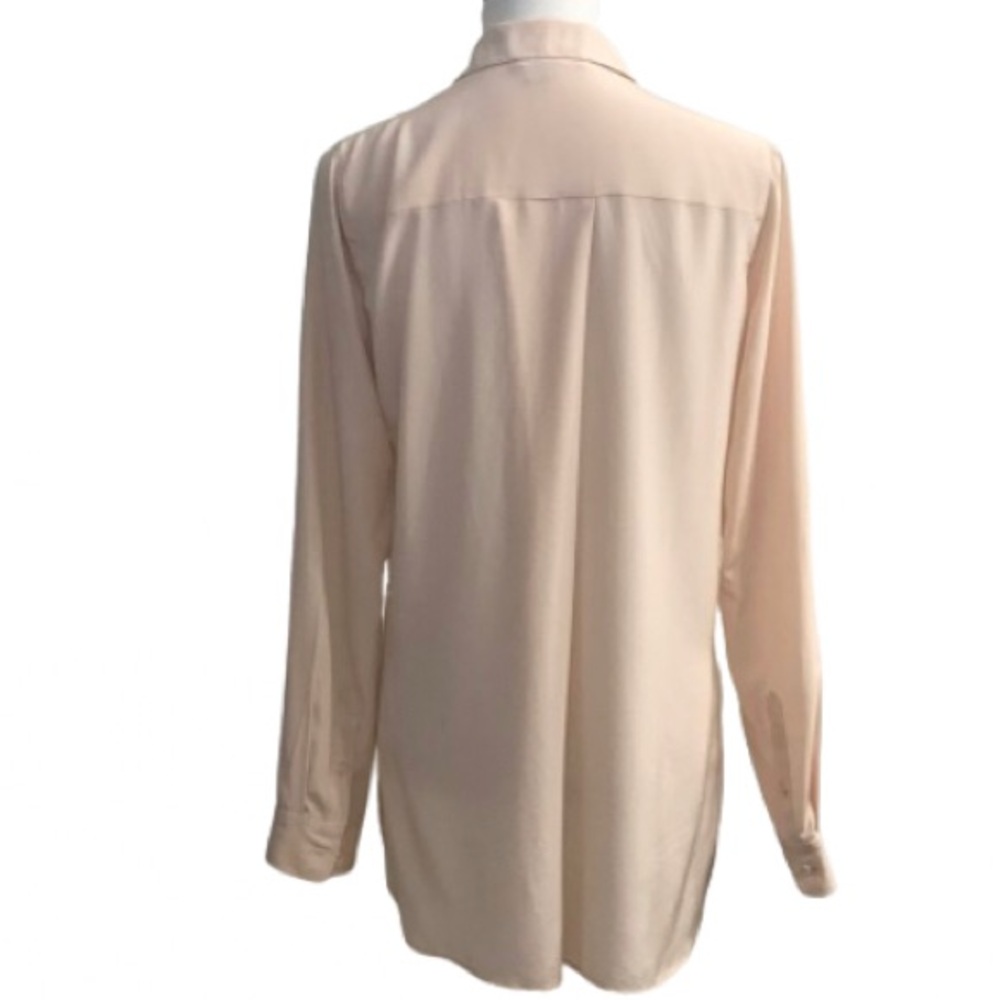 VINCE 100% Silk Blush Pink Popover Round Hem Tunic Blouse 6 - Picture 5 of 8